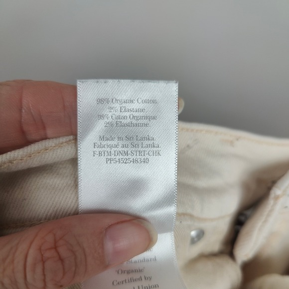 Everlane The Original Cheeky‎ Jean Womens 26 Regular Organic Cotton Ecru Beige - Picture 10 of 12